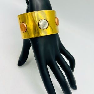 Vintage INDIA cuff bracelet gold cuff silver copper